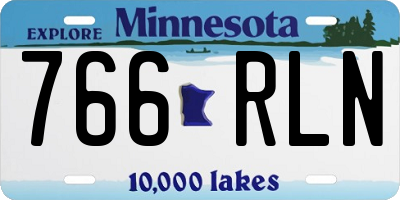 MN license plate 766RLN