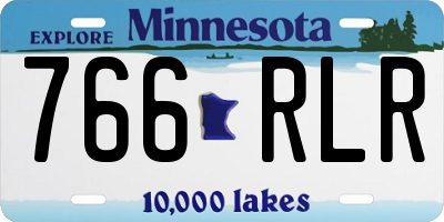 MN license plate 766RLR