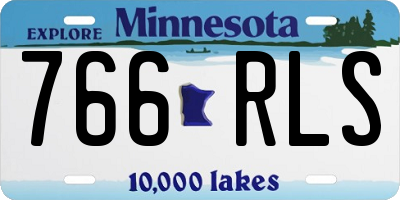 MN license plate 766RLS