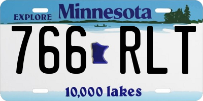 MN license plate 766RLT