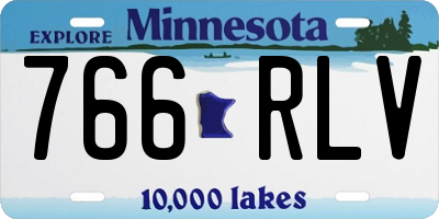 MN license plate 766RLV
