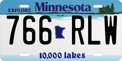 MN license plate 766RLW