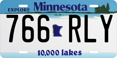 MN license plate 766RLY