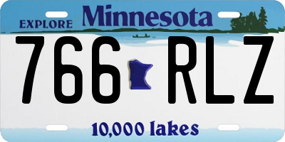 MN license plate 766RLZ