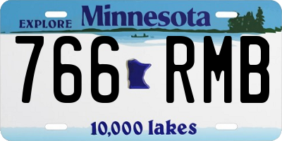 MN license plate 766RMB