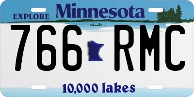 MN license plate 766RMC