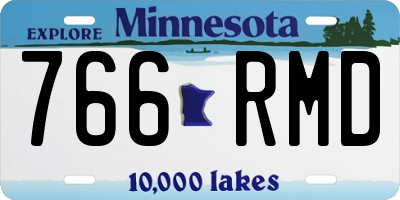 MN license plate 766RMD