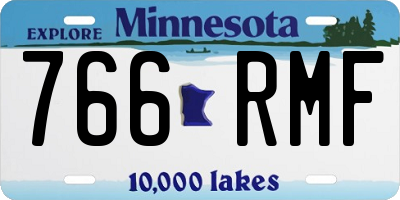 MN license plate 766RMF