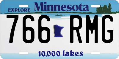 MN license plate 766RMG