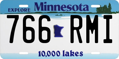 MN license plate 766RMI