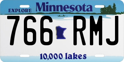 MN license plate 766RMJ