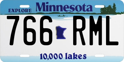 MN license plate 766RML