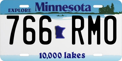 MN license plate 766RMO