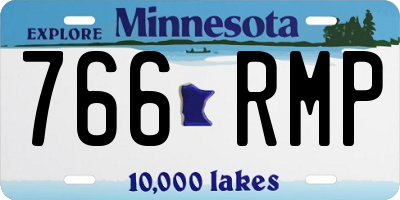 MN license plate 766RMP