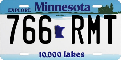 MN license plate 766RMT