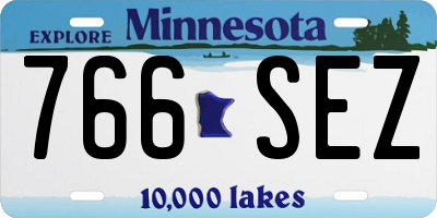 MN license plate 766SEZ