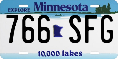 MN license plate 766SFG
