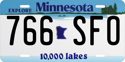 MN license plate 766SFO