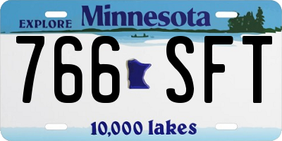 MN license plate 766SFT