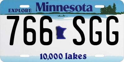 MN license plate 766SGG