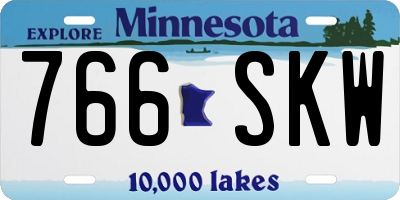 MN license plate 766SKW