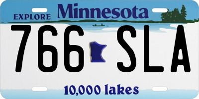 MN license plate 766SLA