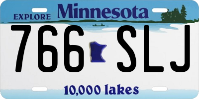 MN license plate 766SLJ