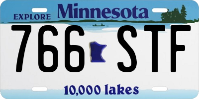 MN license plate 766STF