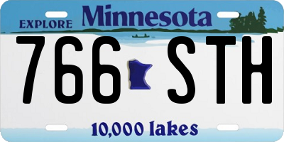 MN license plate 766STH
