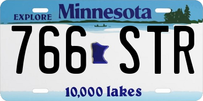 MN license plate 766STR