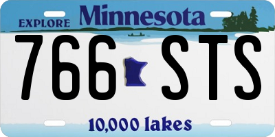 MN license plate 766STS