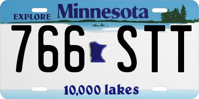 MN license plate 766STT