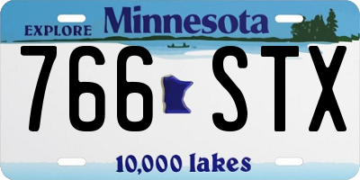 MN license plate 766STX