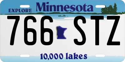 MN license plate 766STZ