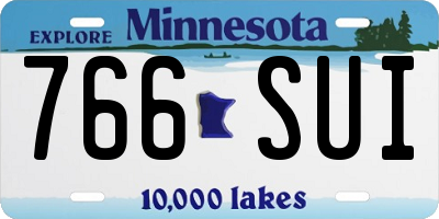 MN license plate 766SUI