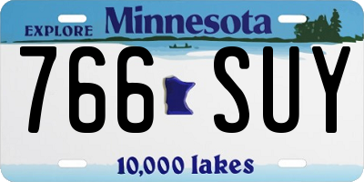 MN license plate 766SUY