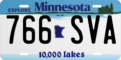 MN license plate 766SVA
