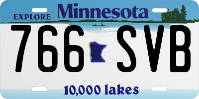 MN license plate 766SVB