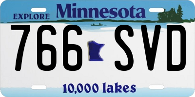 MN license plate 766SVD