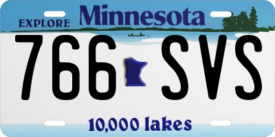 MN license plate 766SVS