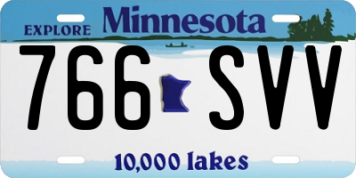 MN license plate 766SVV