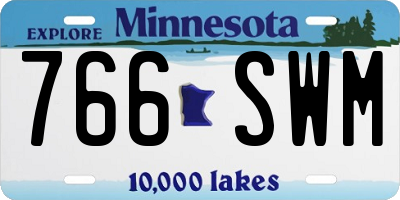 MN license plate 766SWM