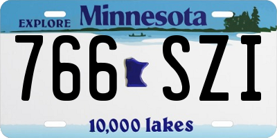 MN license plate 766SZI