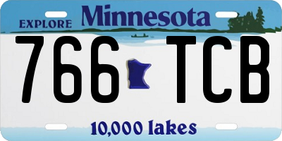 MN license plate 766TCB