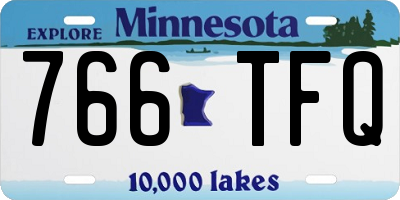 MN license plate 766TFQ