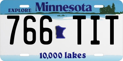 MN license plate 766TIT