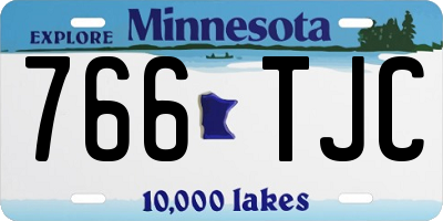 MN license plate 766TJC