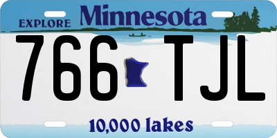 MN license plate 766TJL