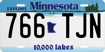 MN license plate 766TJN