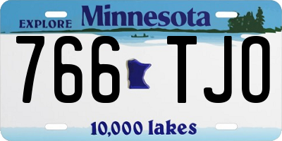 MN license plate 766TJO
